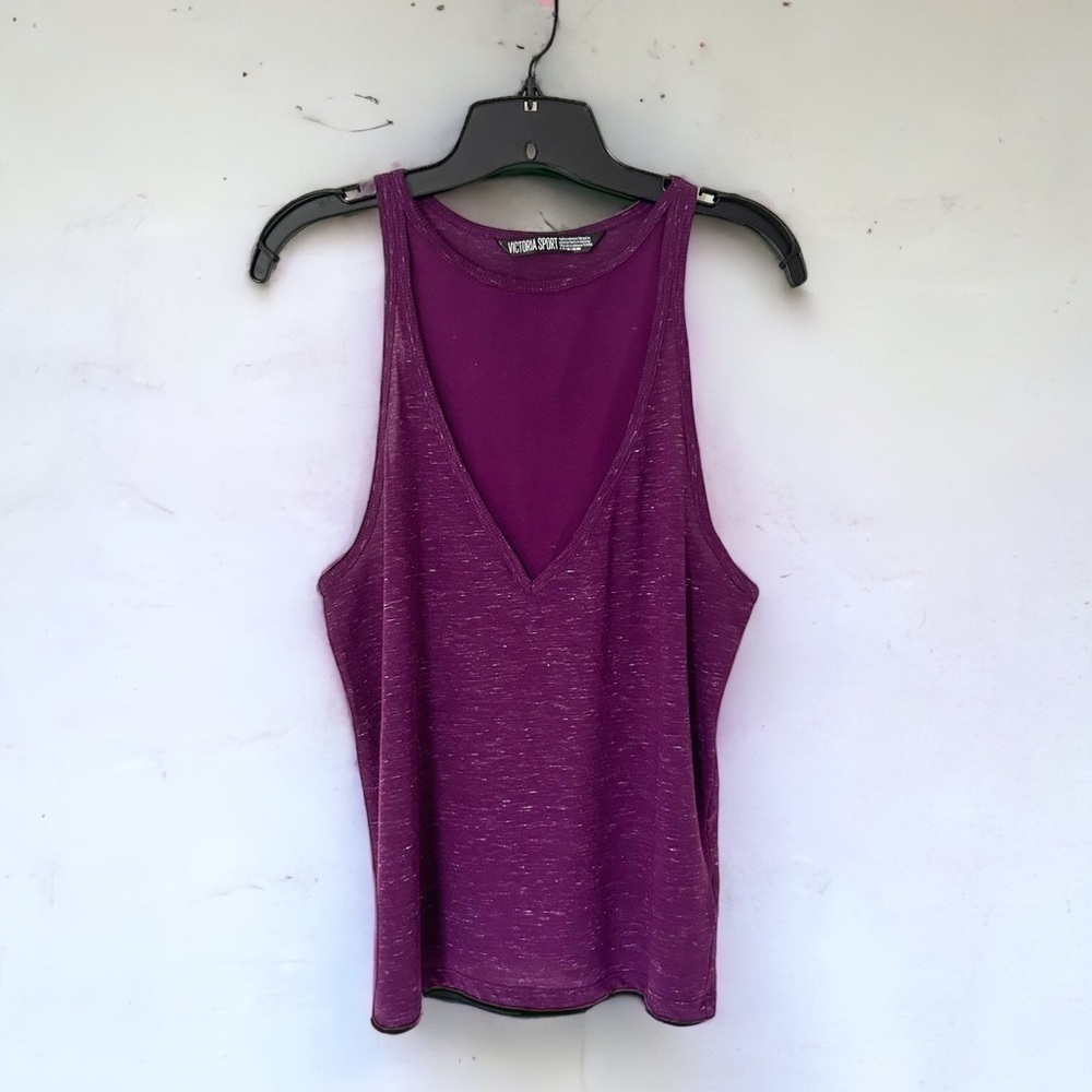 • Victoria’s Secret • Deep V-Neck Sheer Mesh Panel Tank